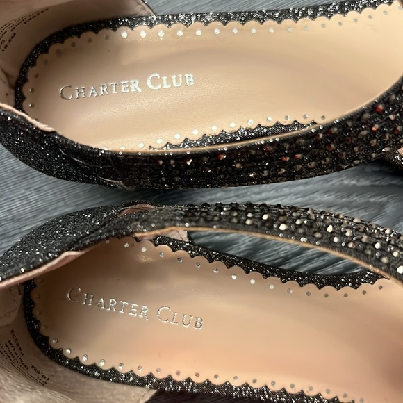 Charter Club Sparkle Shoes-Like New 10.5M - Picture 3 of 10